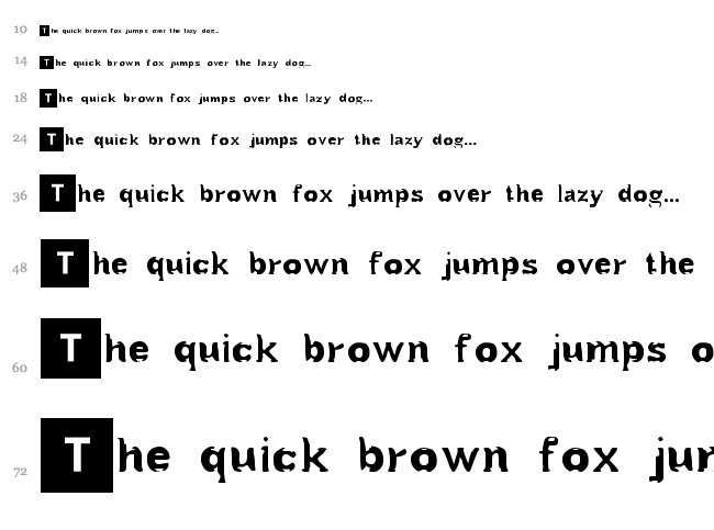 Breaking B font waterfall